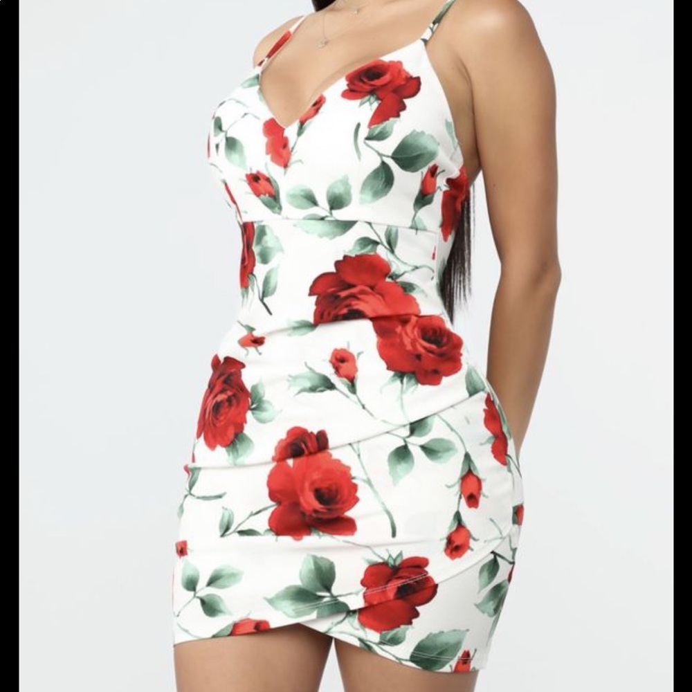 White floral dress